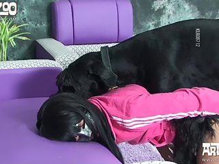 Dog fuck asian woman